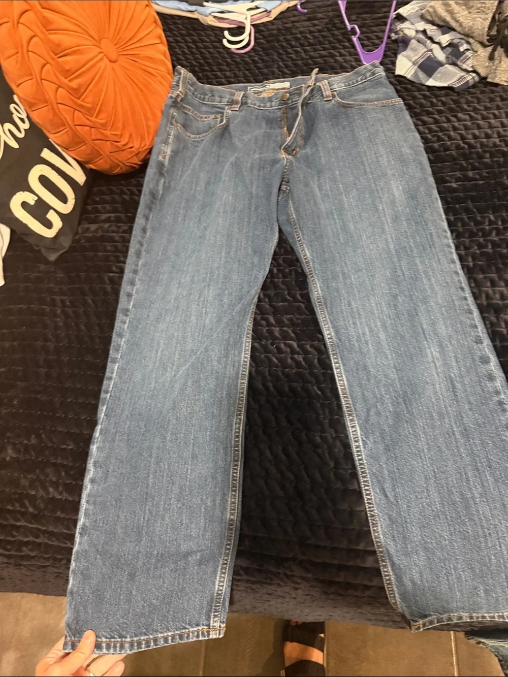 Carhartt  men’s  Relaxed Straight-Leg Jeans in Blue Wash 36x30